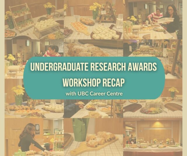Highlights from the Undergraduate Research Awards Workshop 🌟This event hosted with the UBC Career Centre was another success! 💡 We are excited to be hosting another event this term regarding Work Learn opportunities. STAY TUNED 📣💥