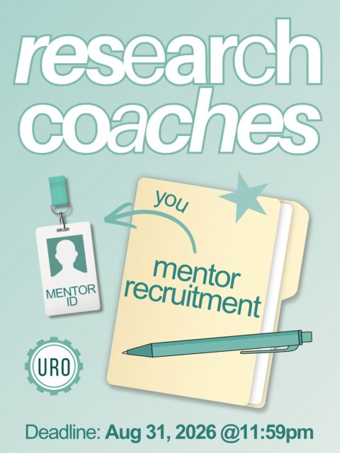 Want to be a part of something meaningful and help students succeed in research? Apply to be a mentor for URO Research Coaches!🔍 Are you a good fit?
- We’re looking for undergraduates and graduate students with minimum 1 year of research experience to serve as mentors for lower year undergrad. All disciplines are welcome to apply, and coaches are expected to commit around 4-5hr per academic term, as well as attend 2 networking events per term.💻 How does it work?
- Coaches profile and contact info will be featured on URO website, in which undergrad can email them to connect and have a chat.Application deadline: Monday, August 31st @ 11:59pm
Apply using the link in our Linktree (see bio)!